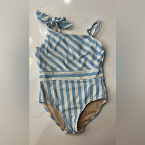 Shade Critters Girls Size 4T One Piece Striped Swimsuit